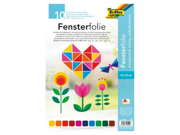 Fensterfolie Folia Heft mit 10 Blatt Fensterfolien