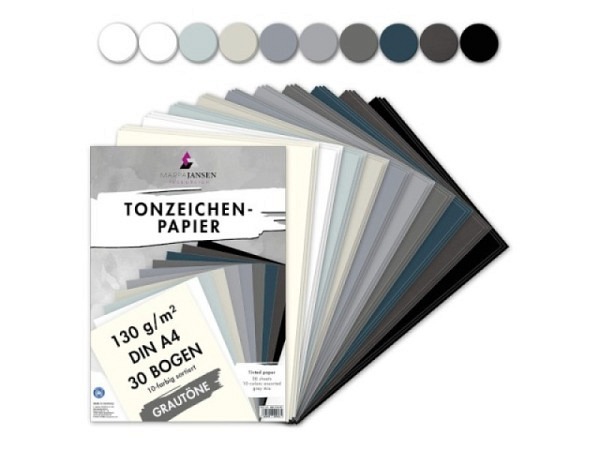Tonzeichenpapier Marpa Jansen Grautöne