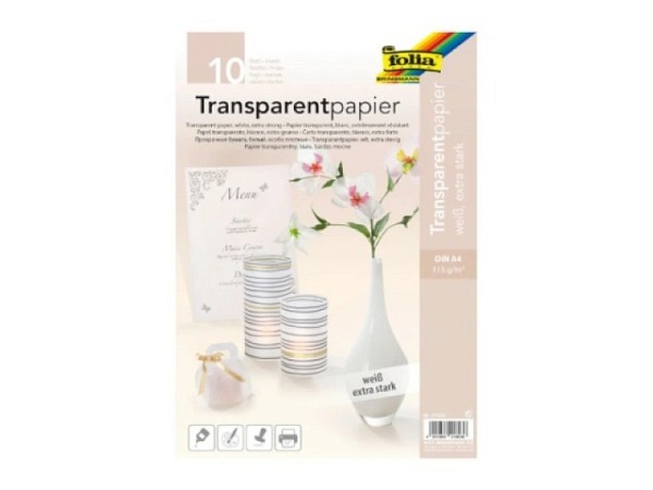 Transparentpapier Folia A4 Block 115g/qm, 10 Blatt