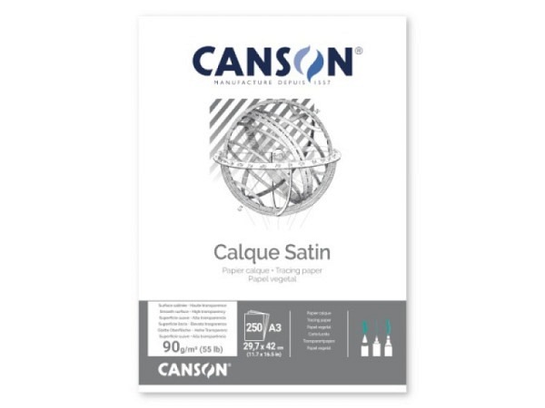 Transparentpapier Canson Calque Satin A3 