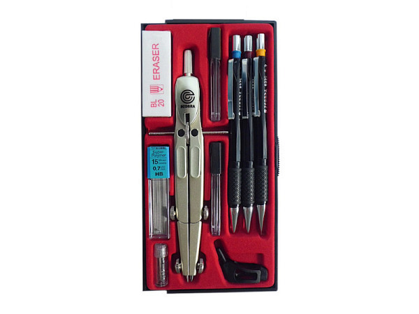 Zirkel Ecobra Silver Master 10tlg. Reisszeug 
