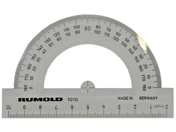 Winkelmesser Rumold 180Grad Massstab 10cm lange mit Skala