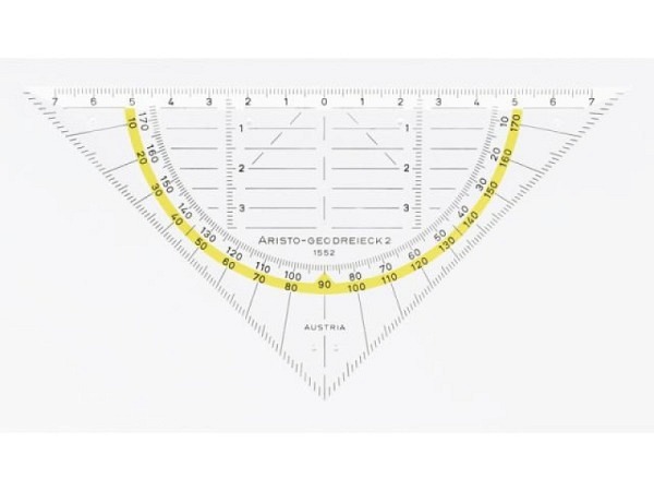 Winkel Aristo 16cm 1552 Plexiglas, Facette auf allen Seiten