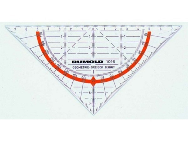 Winkel Rumold TZ-Dreieck 25cm 1016 transparenter Kunststoff