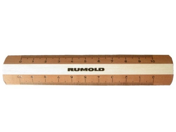 Massstab Rumold Holz Bicolor 10cm Buche und Birnbaumholz