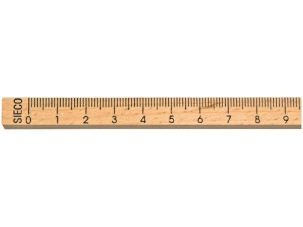 Lineal Sieco Holz mit Skala 30cm lang