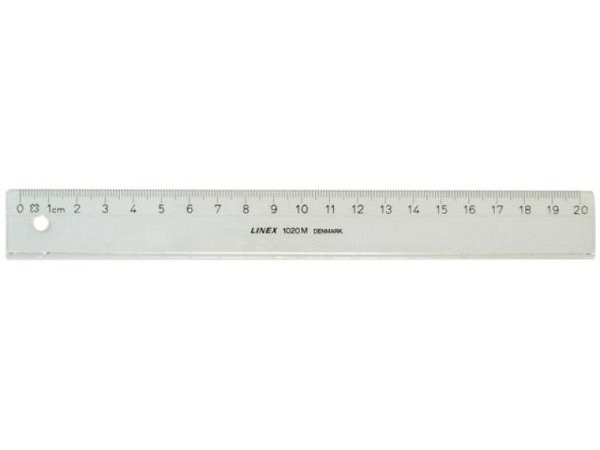 Massstab Linex Dunilon 30cm, mit Tuschkante und Aufhängeloch