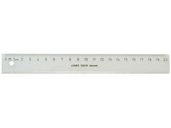 Massstab Linex Dunilon 50cm, mit Tuschkante und Aufhängeloch