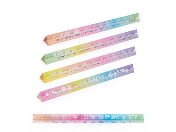 Massstab Trendhaus Good Feelings Regenbogen-Lineal 18cm, assortiert