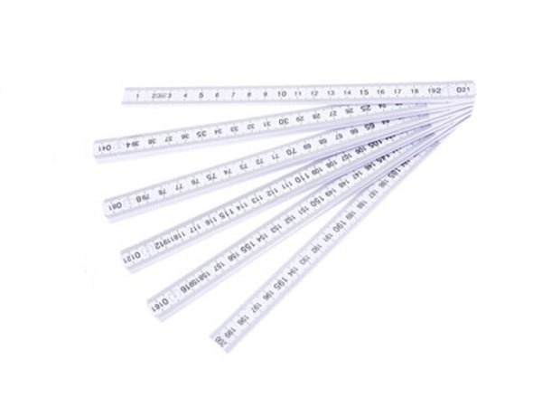 Gliedermeter aus PP 200cm weiss
