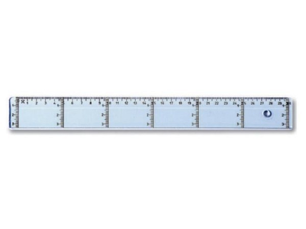 Massstab Arda Uni 20cm mit zusätzlicher Vertikalskala