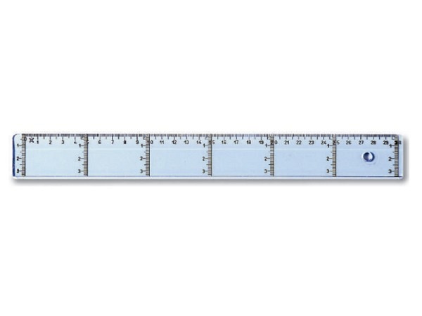 Massstab Arda Uni 30cm mit zusätzlicher Vertikalskala
