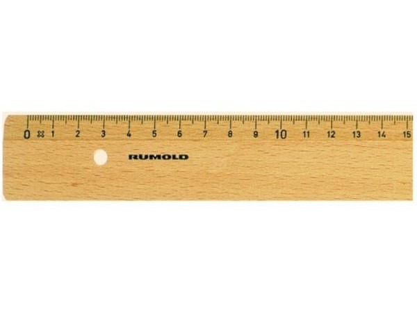 Massstab Rumold Holz natur 30cm geprägte Skala schwarz