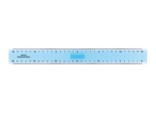 Massstab Arda Kunststoff Uni mit Griffprofil 30cm blau
