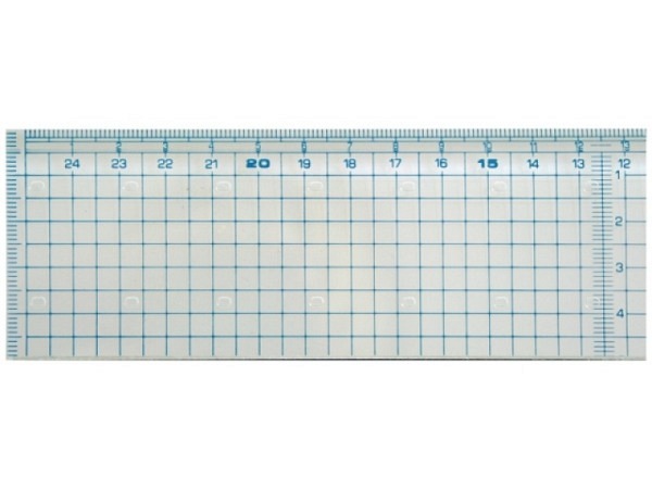 Schneidmassstab Rumold transparent 5cm breit 50cm Plexiglas
