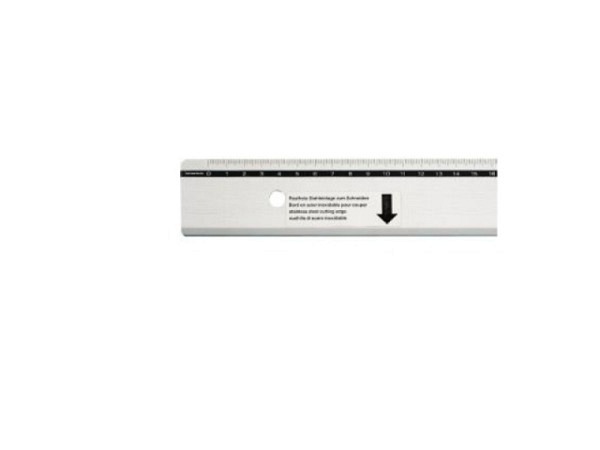 Schneidmassstab Rumold Aluminium eloxiert, Tusche-Facette