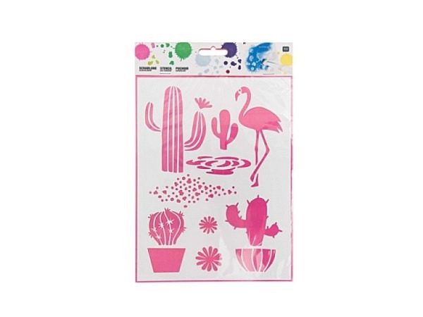 Bastelschablone Rico Design Kakteen Mix
