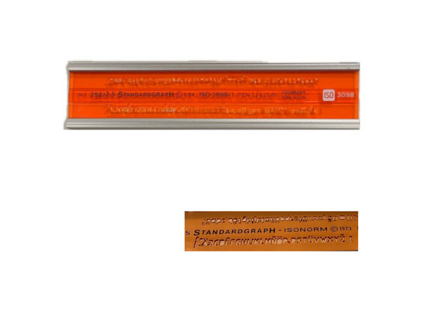 Schriftschablone Standardgraph 252/2,5 ISO 3098 