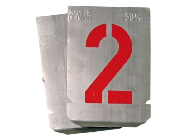 Schriftschablone Zink 0-9 4cm hoch, ideal zum Stupfen
