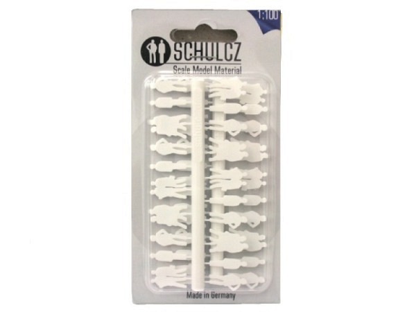 Figuren Schulcz Detail 1:100 weiss 40 stehende Personen