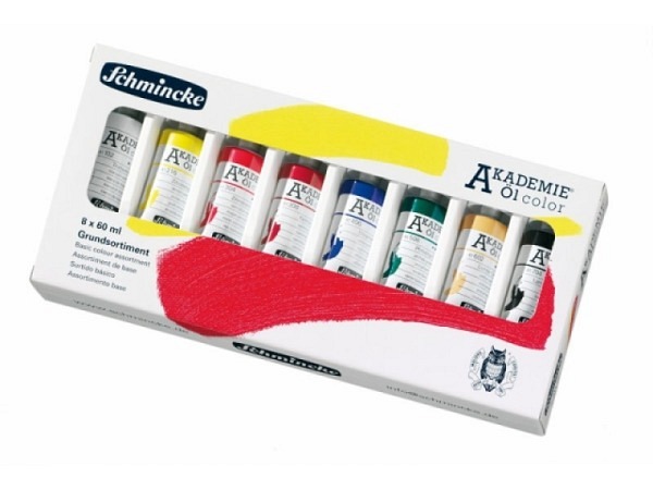 Oel Schmincke Akademie Set 8x60ml Set mit den Grundfarben