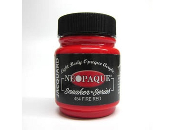 Acryl Jacquard Neopaque feuerrot