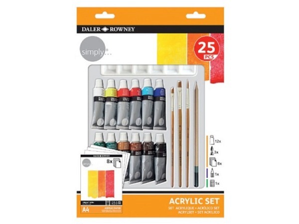 Acryl Daler-Rowney Simply Set 25-teilig