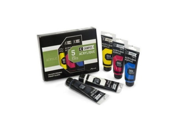 Acryl Sennelier Campus L'Acrylique Set mit 5 Tuben 100ml