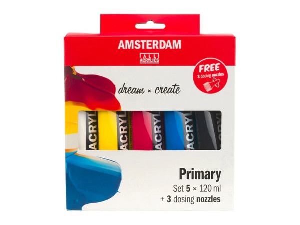 Acryl Talens Amsterdam Standard 5er Set 120ml drei