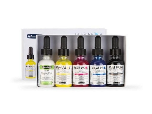 Aquarell Schmincke Aqua Drop 30ml, 5er Set in Kartonbox