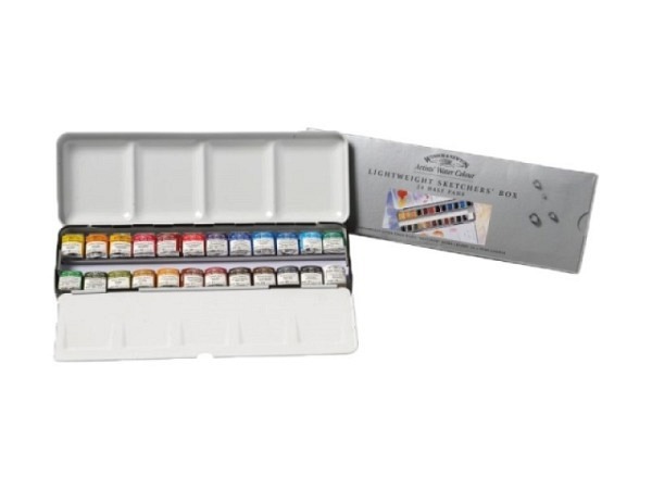 Aquarell Winsor Newton Artists Set Metall Lightweigh 24 1/2N