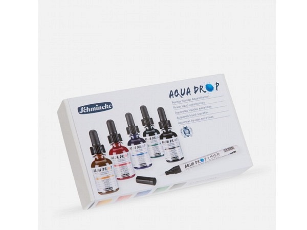 Aquarell Schmincke Aqua Drop 30ml, 5er Set in Ka..