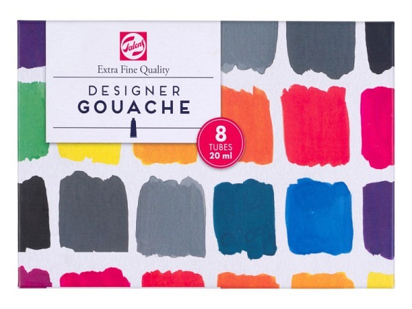 Gouache Talens Extra Fine Quality Set 8x20ml Kartonset