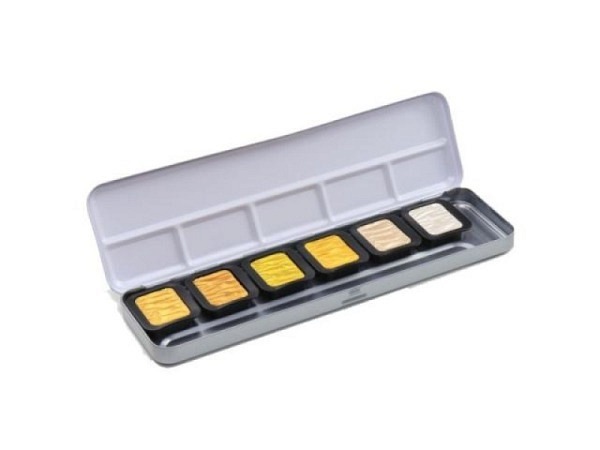 Gouache Finetec Essential Perlglanz Set mit 6 Näpfchen Classic