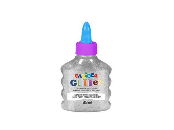 Glitterleim Carioca Glitter Spark 88ml silber