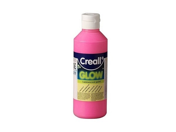 Nachtleuchtfarbe Creall Glow in the dark 250ml rot/pink