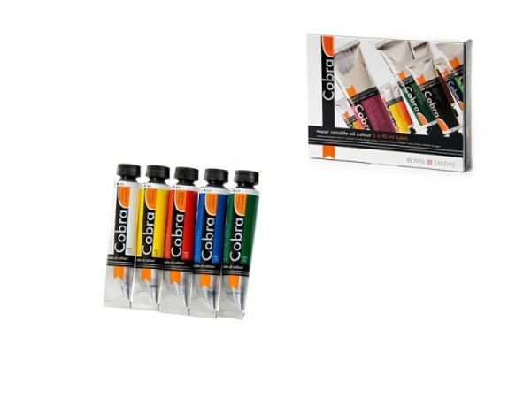 Oel Talens Cobra wasservermalbar Set Anfänger 5x40ml