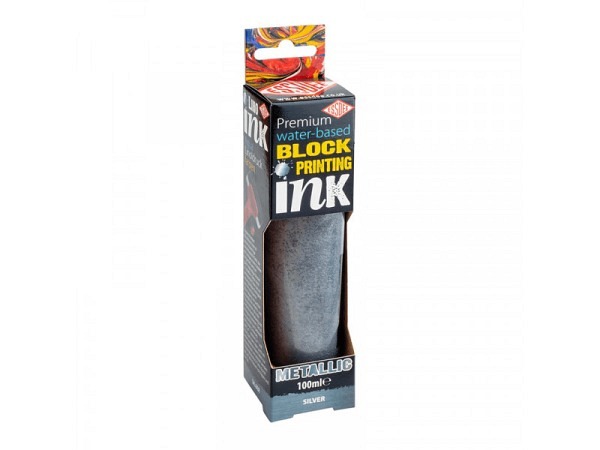 Linoldruckfarbe Essdee 100ml Metallic Silber