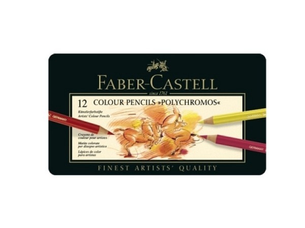 Farbstift Faber-Castell Polychromos 12er Metalletui