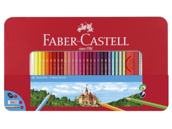 Farbstift Faber-Castell Classic Colours 60er Set Blechdose