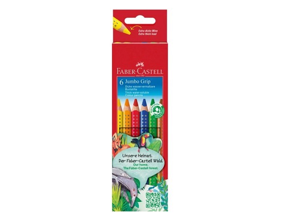 Farbstift Faber-Castell Jumbo Grip 6er Kartonetui