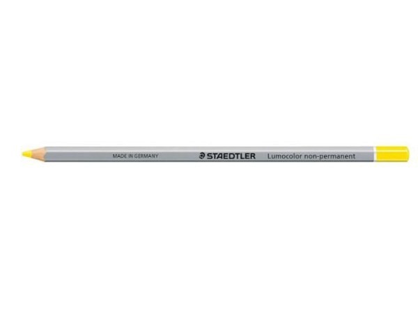 Farbstift Staedtler Lumocolor gelb wasserlösslich, sechseckiger Stift für deckende Markierungen