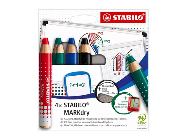 Farbstift Stabilo Markdry 4er Set 