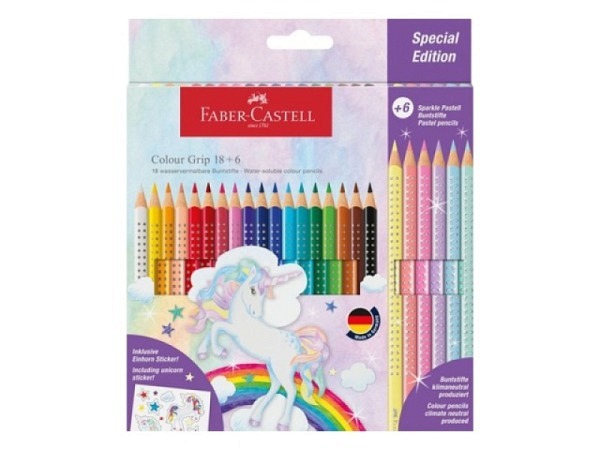 Farbstift Faber-Castell Colour Grip Special Edition Einhorn 18er+6  