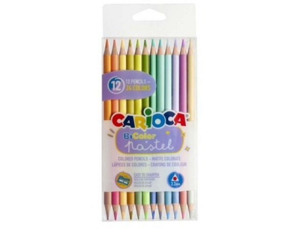 Farbstift Carioca Bicolor Pastell 12er Set 