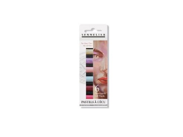 Pastell Sennelier Plain Air 6er Set Pale Skin Tones, 6 halbe Kreiden