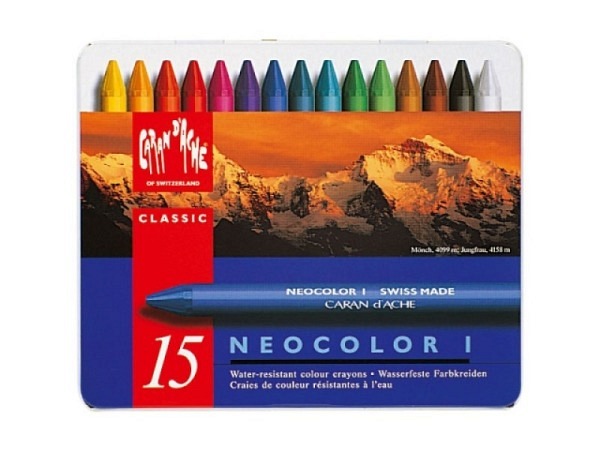 Wachskreide Caran dAche Neocolor I 15er Set, wasserfest