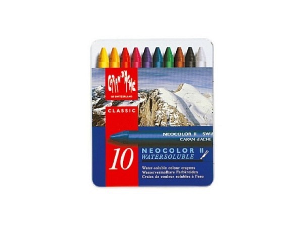 Wachskreide Caran dAche Neocolor II 10er Set wasservermalbar