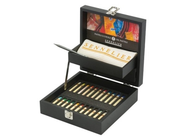 Oelpastell Sennelier Set Holz 24er