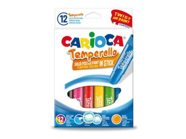 Kreide Carioca Temperello Posterfarbe 12er Set im Kartonetui